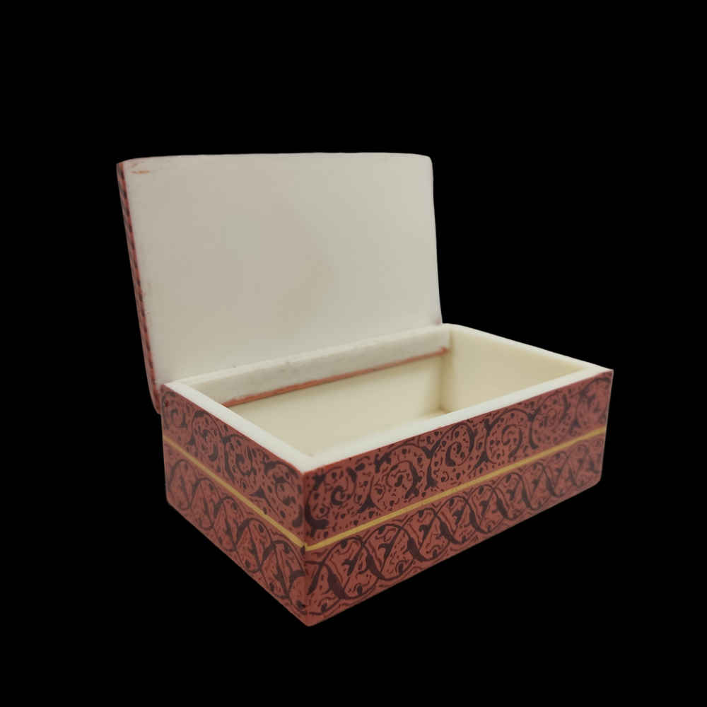 手工骨质首饰盒，波斯风格莫特雷布图案