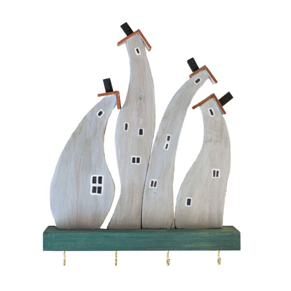 装饰手工墙面钥匙挂架 – 小屋设计款