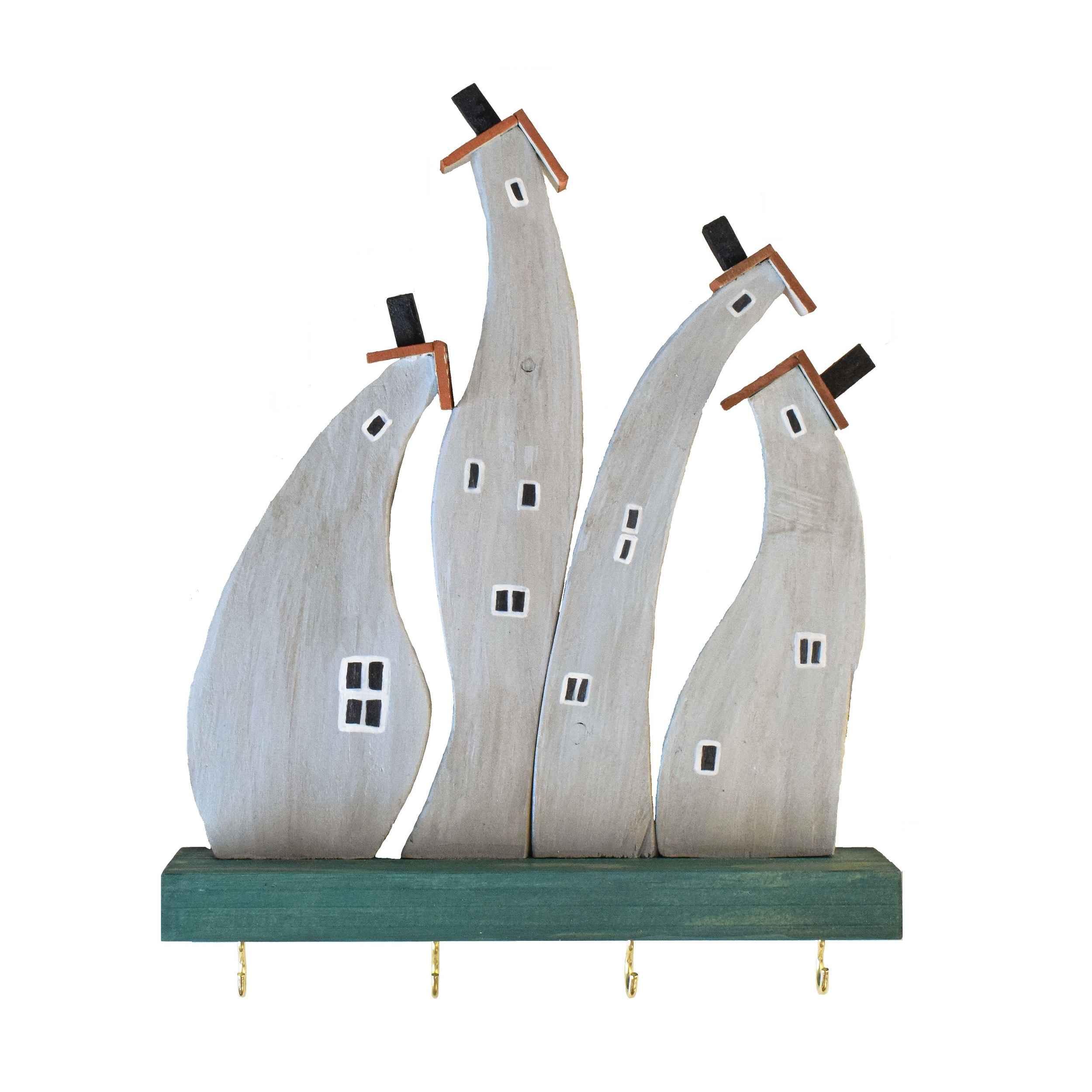 Main image of 装饰手工墙面钥匙挂架 – 小屋设计款