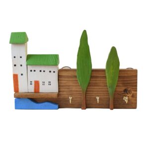 装饰手工墙面钥匙挂架 – 村庄设计款