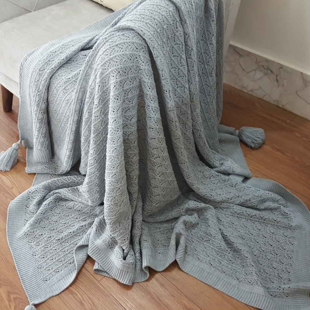 柔软轻盈针织沙发及床毯 – Tavoos款
