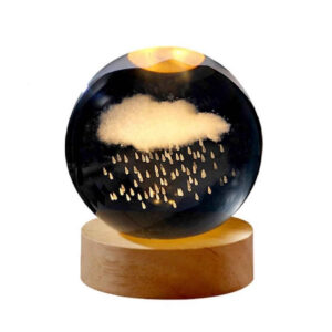 水晶球灯 幻想夜灯 – 云与雨