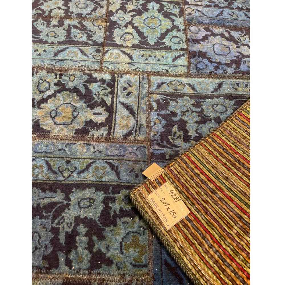 波斯手工打结拼布地毯 阿胡拉