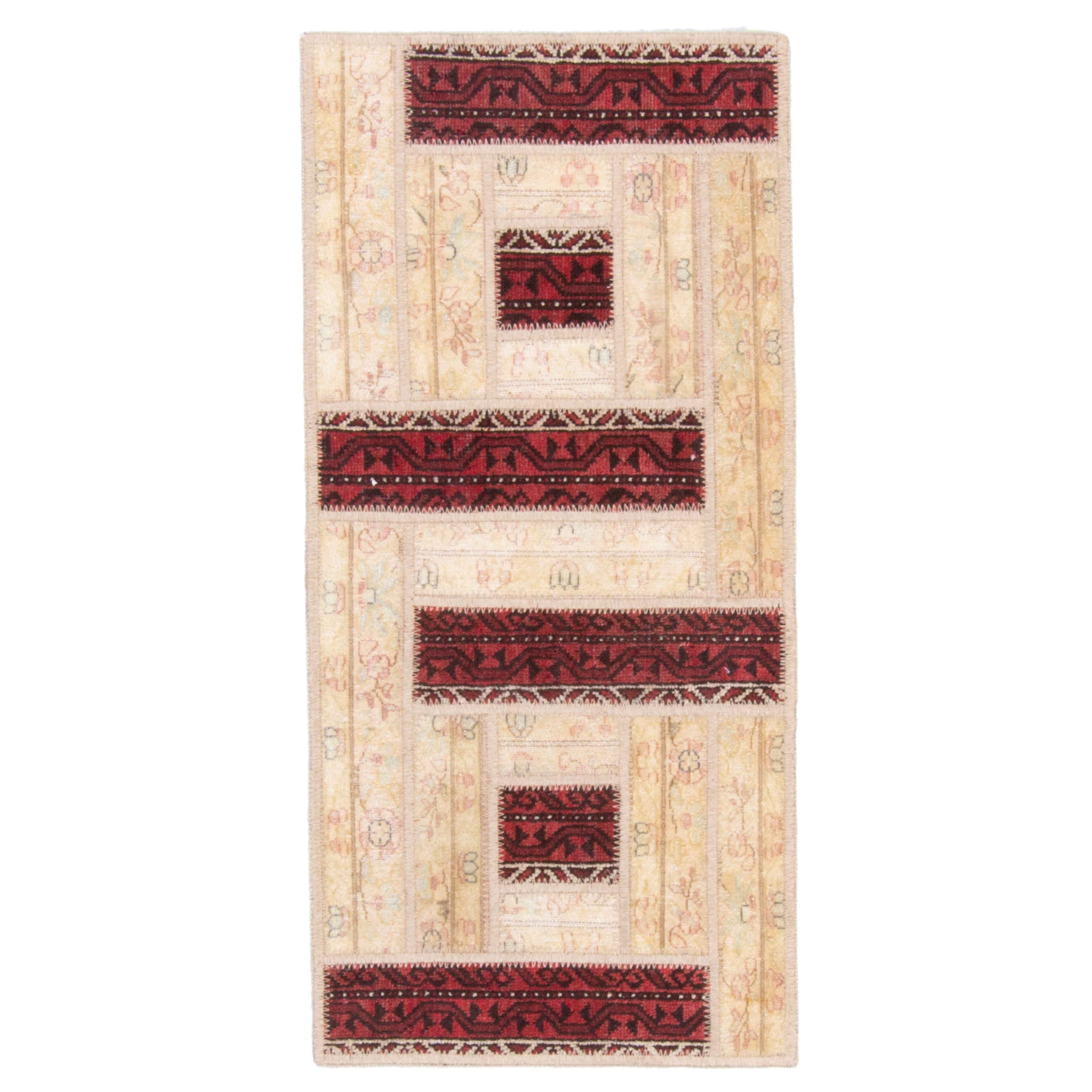 Main image of 复古波斯手工打结拼布地毯 阿尔博兹