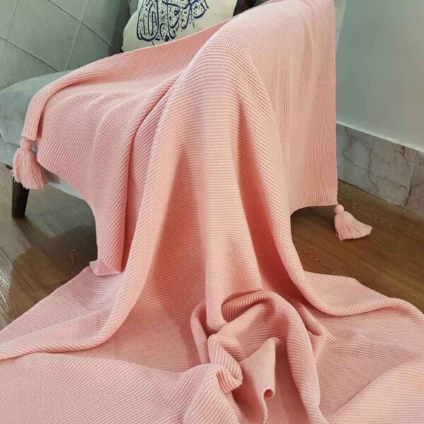 柔软轻盈格纹针织沙发及床毯 – Classic款