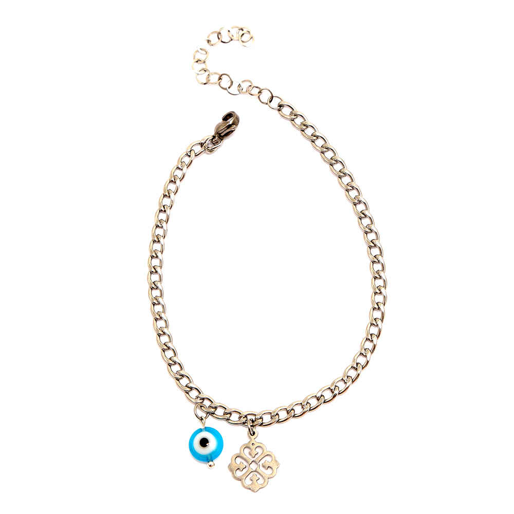 Main image of 钢制“邪眼”脚链，Hana 款