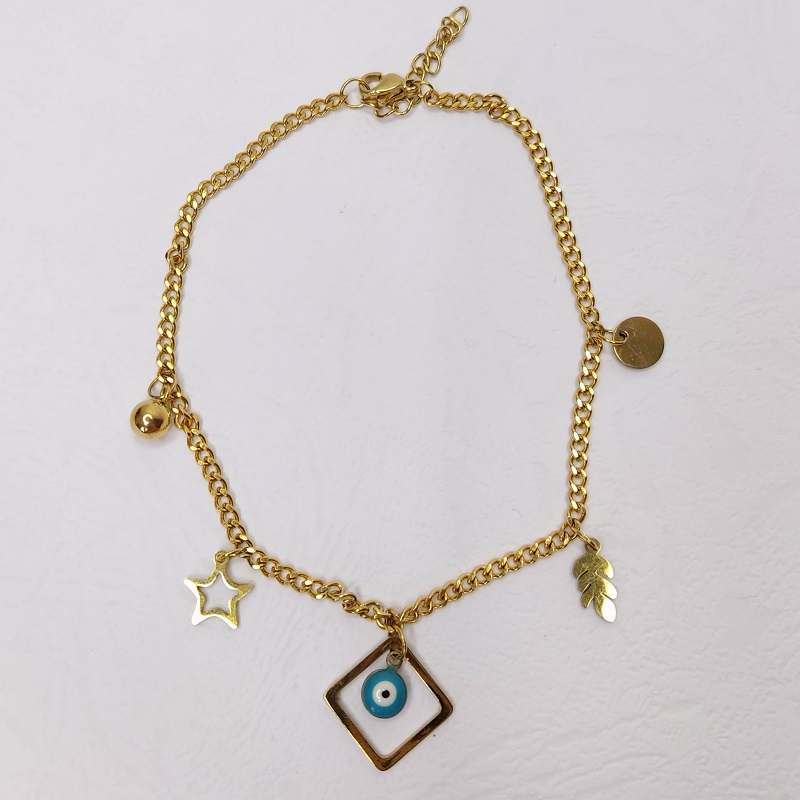 Main image of 钢制“邪眼”脚链，Laleh 款