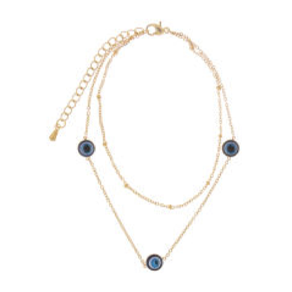 Main image of 钢制分层“邪眼”脚链，Javaneh 款