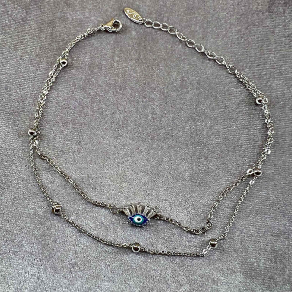 钢制分层“邪眼”脚链，Mahta 款