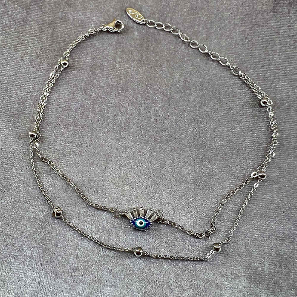 Main image of 钢制分层“邪眼”脚链，Mahta 款