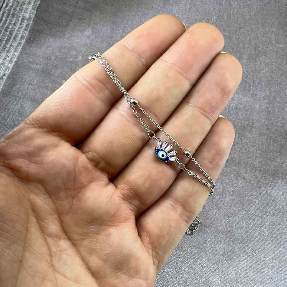 钢制分层“邪眼”脚链,Mahta 款