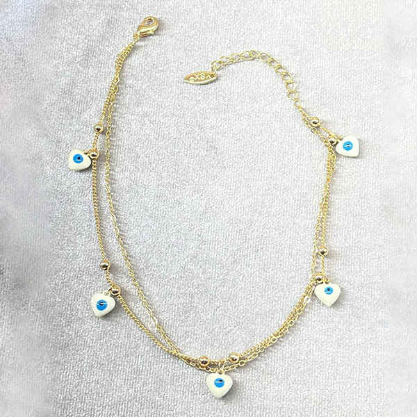 钢制分层“邪眼”脚链,Nahid 款