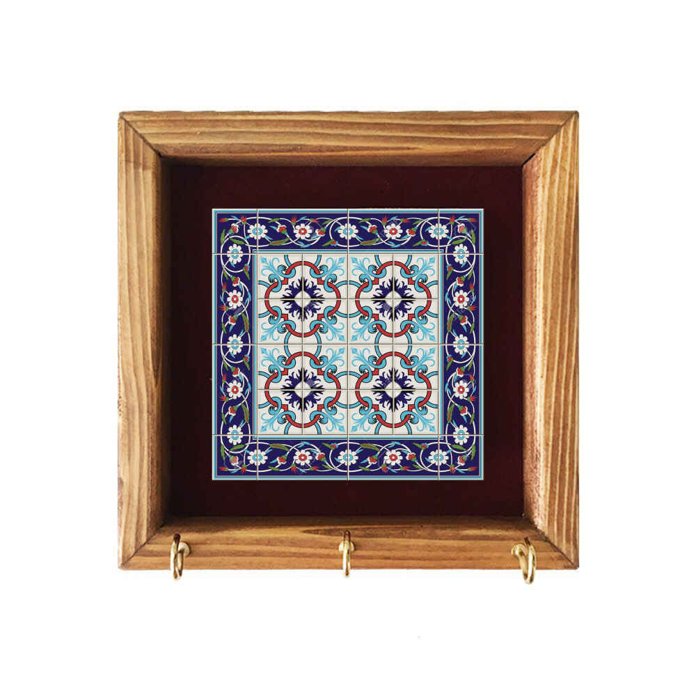 Main image of 陶瓷墙面钥匙挂架 – 木质框架 & Hasti 款