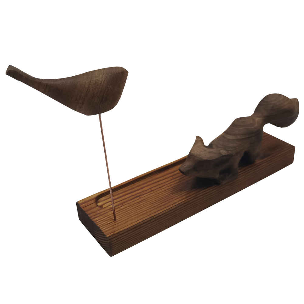 木质香托 – 鸟与狐狸款（2件套）