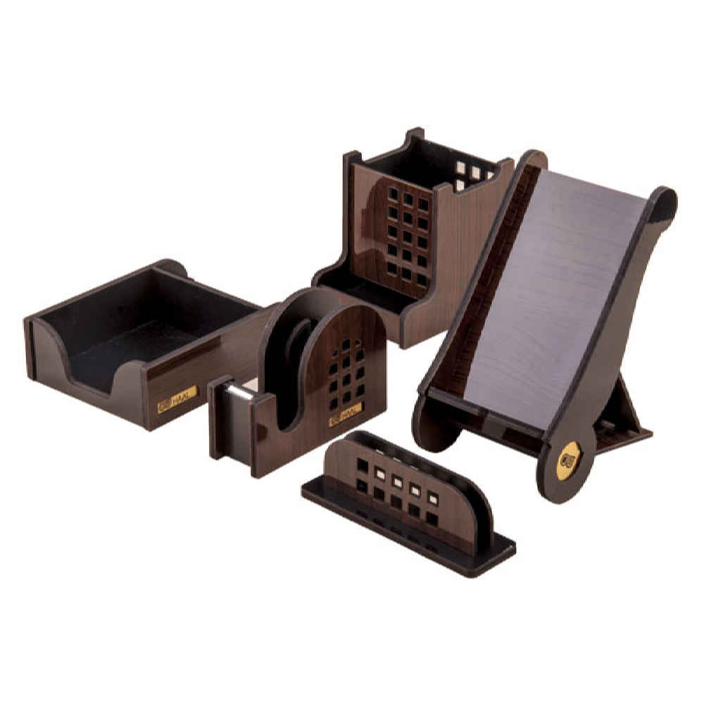 Main image of 木质办公桌面收纳配件 – Edari 款（5件）