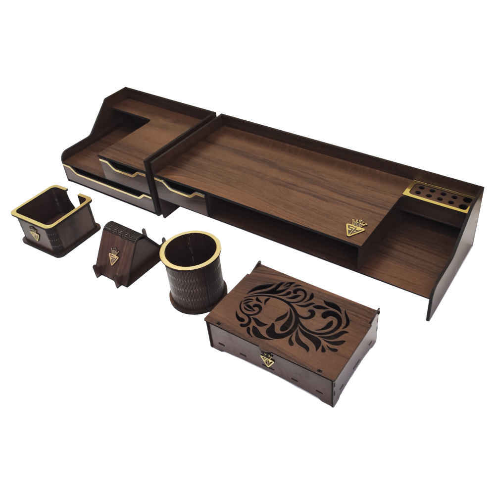 木质办公桌面收纳配件 – Parseh 款（6件）