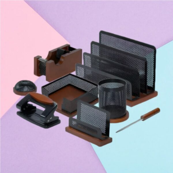 木质办公桌面收纳配件 – Nahid 款（8件）