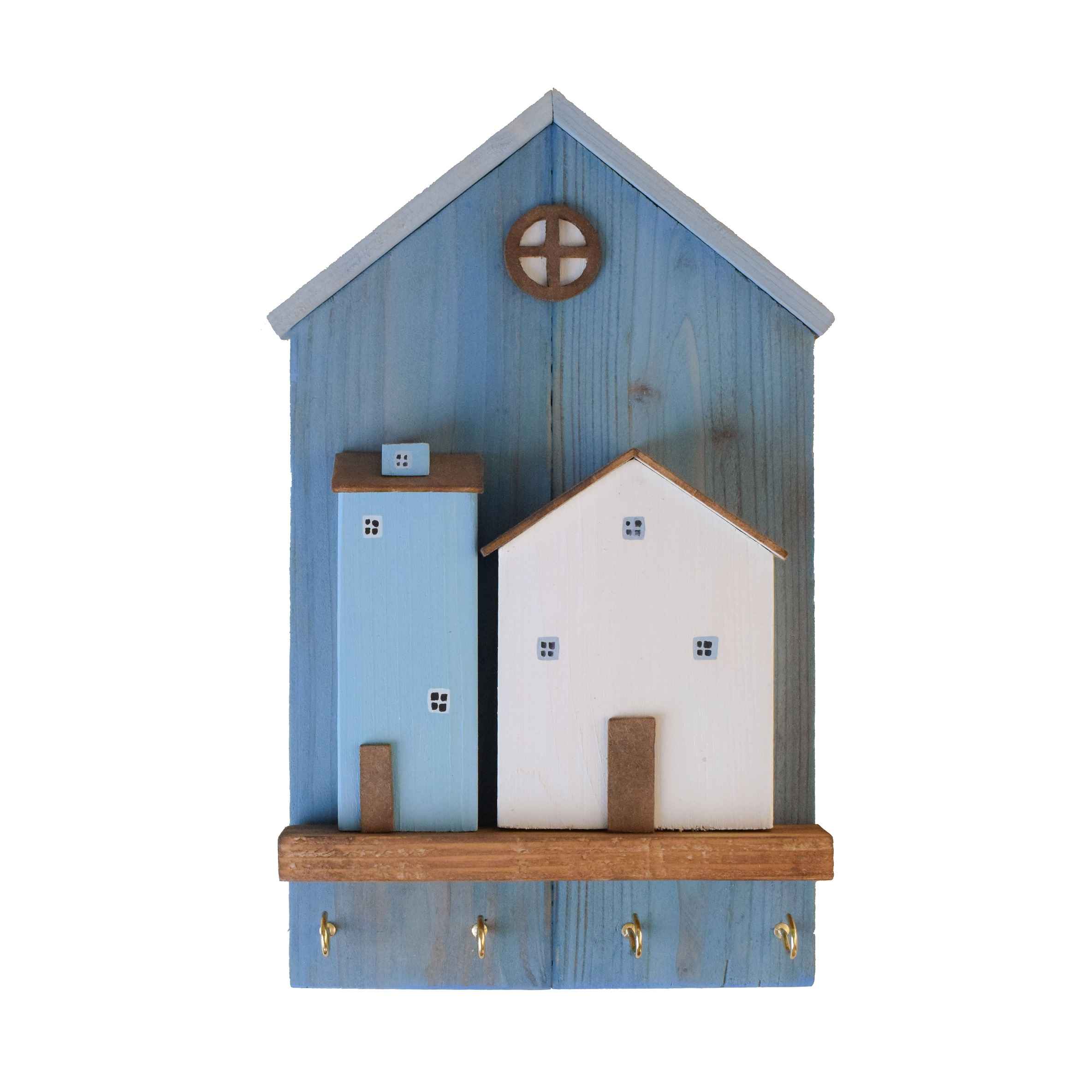 Main image of 装饰墙面钥匙挂架 – 蓝色小屋设计款