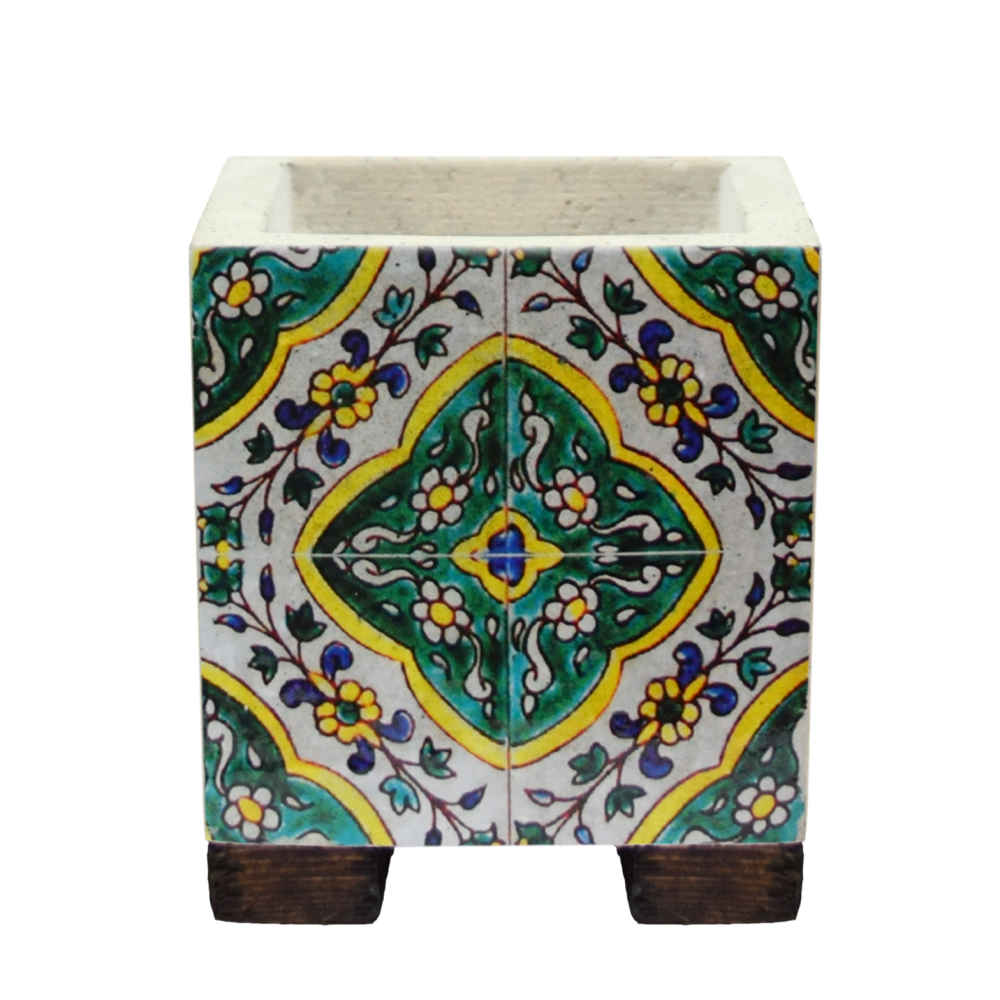 Main image of 装饰波斯方形混凝土花瓶 – Kaashi（卡希）款