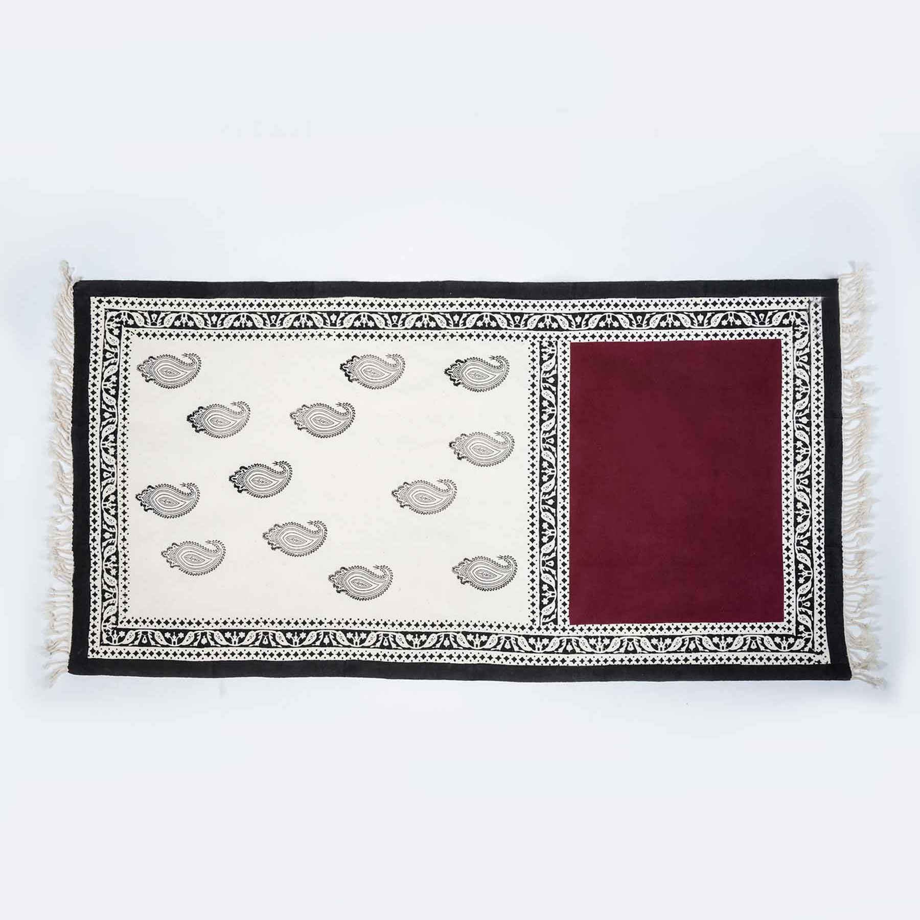 Main image of 手工亚麻木刻印花桌旗——Aghigh 款