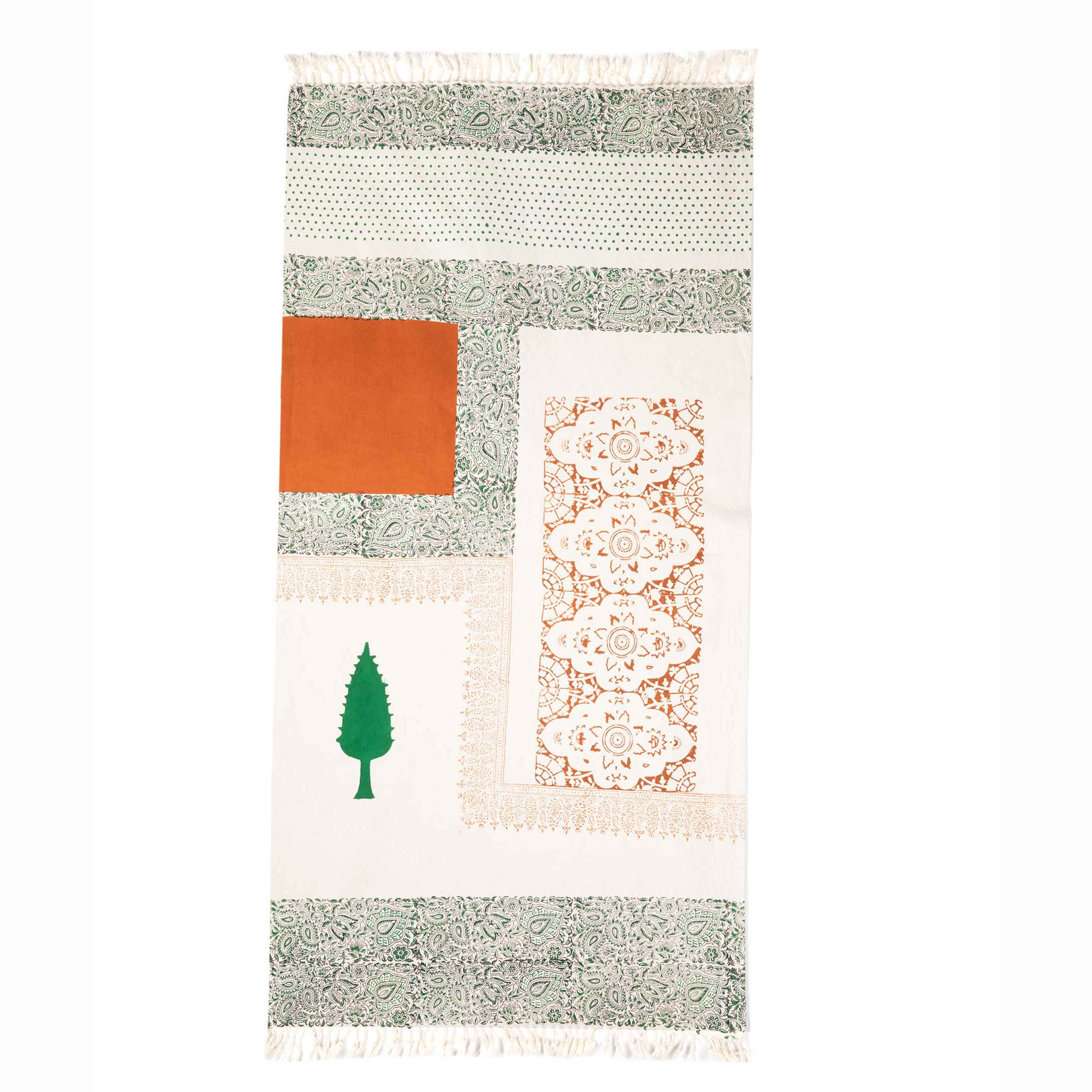 Main image of 手工亚麻木刻印花桌旗——Borna 款