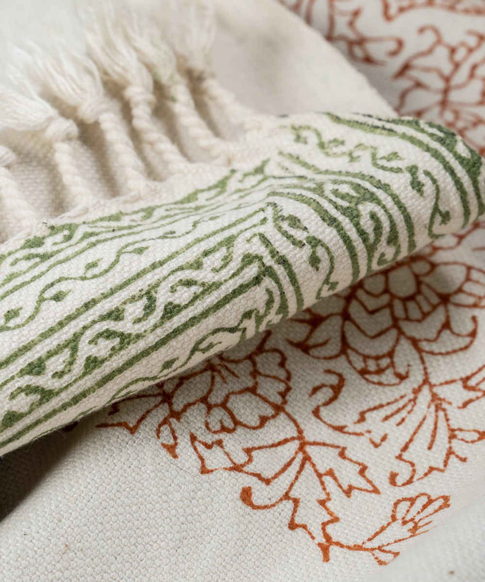 手工亚麻木刻印花桌旗——Golabtoon 款