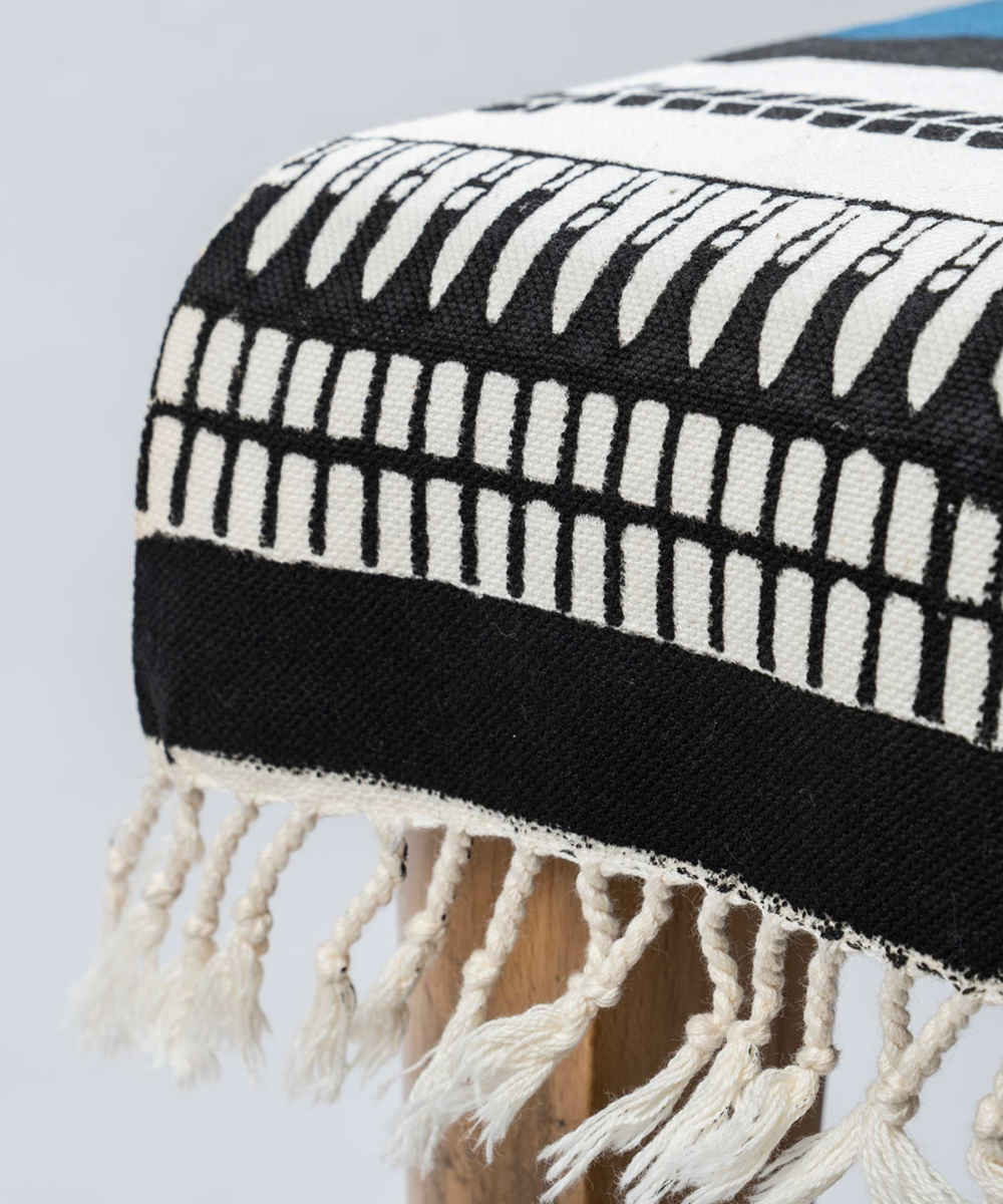 手工亚麻木刻印花桌旗——Javidaan 款