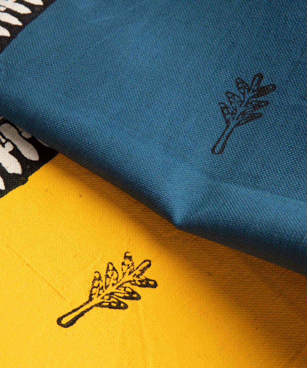 手工亚麻木刻印花桌旗——Techra 款