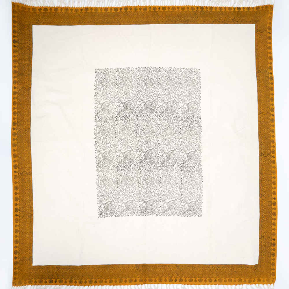 Main image of 木刻印花亚麻桌布——Gol o Morgh 款