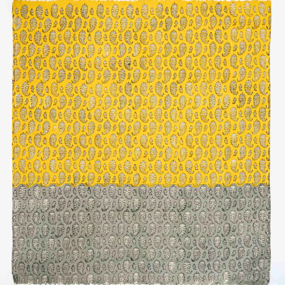 Main image of 木刻印花亚麻桌布——Paisley（腰果花）款