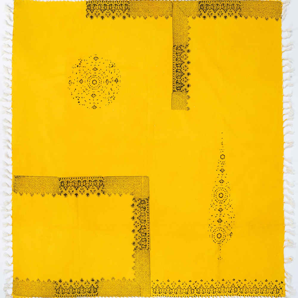 Main image of 木刻印花亚麻桌布——Raha 款