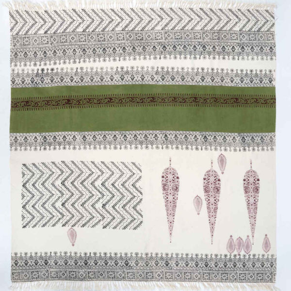 木刻印花亚麻桌布——Sarv Azad 款