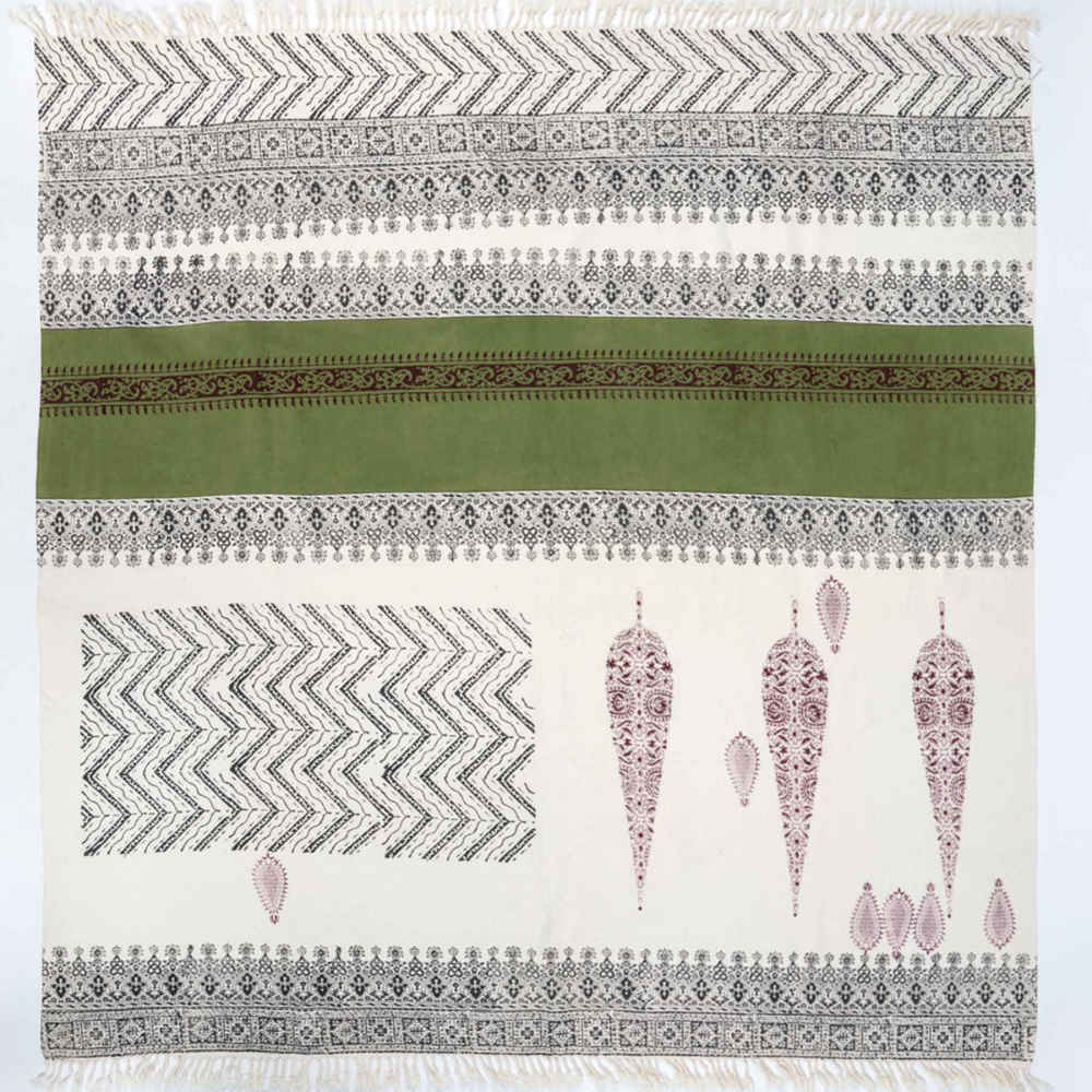 Main image of 木刻印花亚麻桌布——Sarv Azad 款