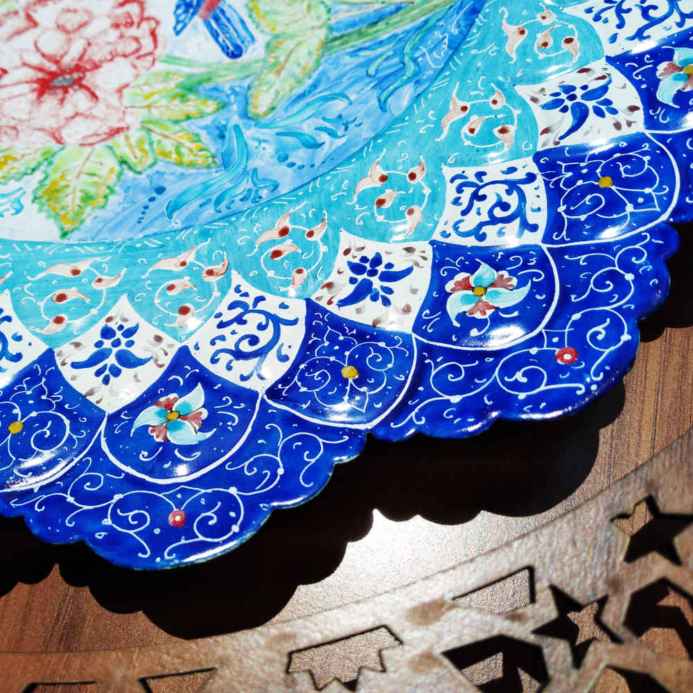 装饰铜盘——手绘波斯掐丝珐琅花卉款