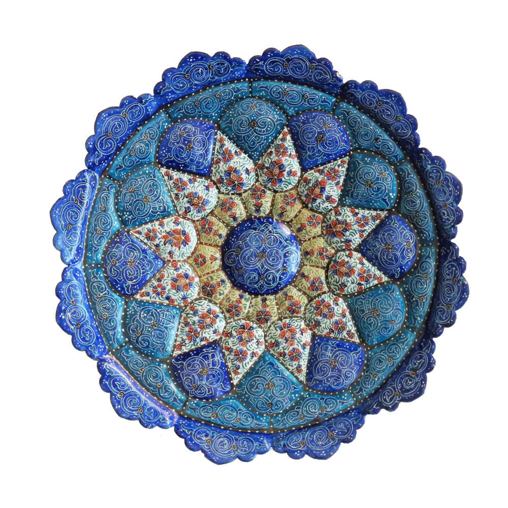 Main image of 装饰铜盘——手绘波斯掐丝珐琅“伊斯利米”款