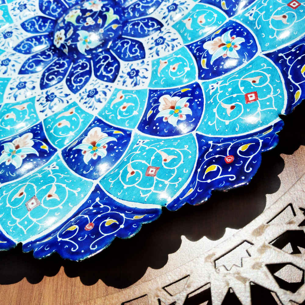 装饰铜盘——手绘波斯掐丝珐琅“玛赫塔”款