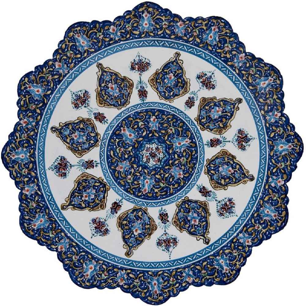 Main image of 装饰铜盘——手绘波斯掐丝珐琅“纳仁吉”款