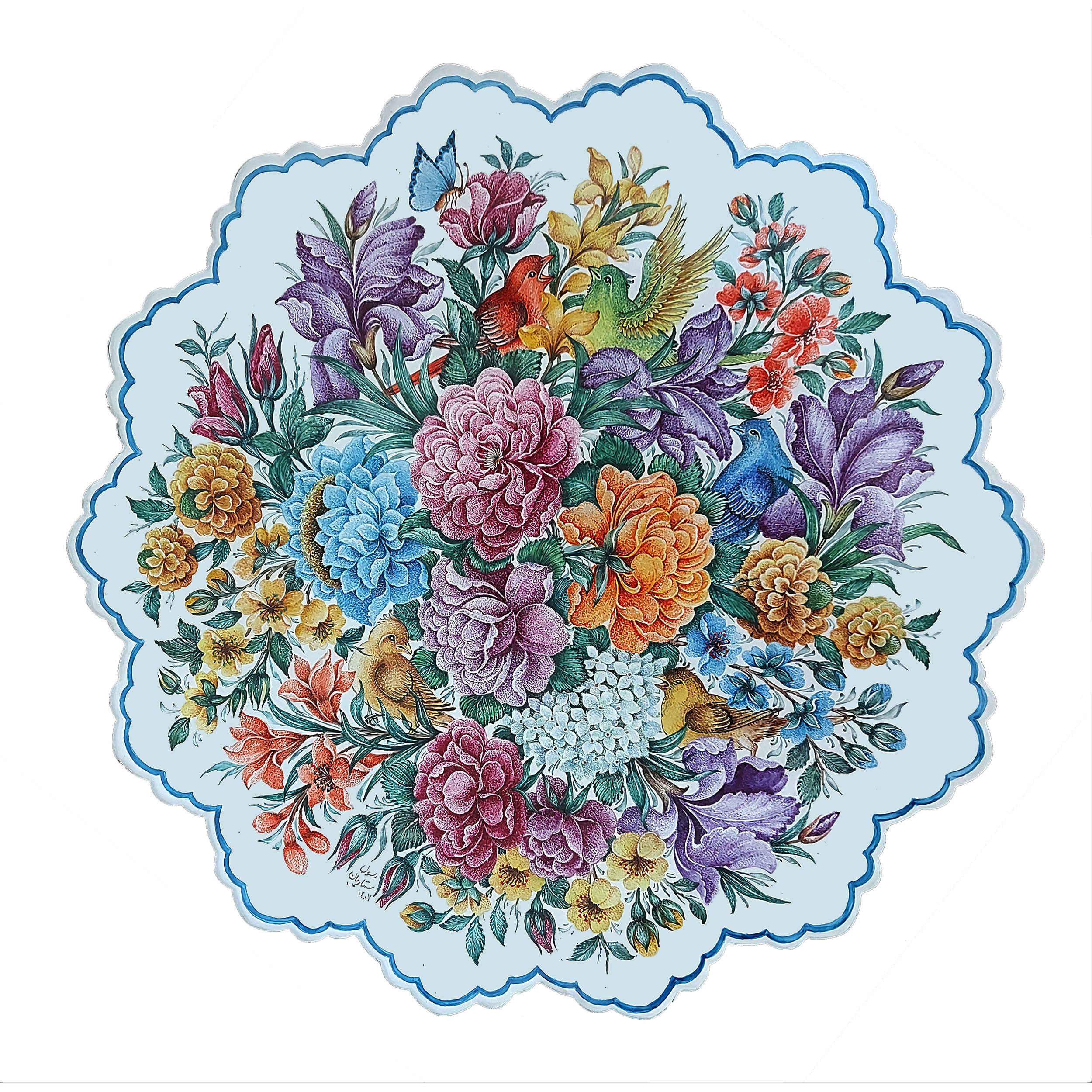 Main image of 装饰铜盘——手绘波斯掐丝珐琅“天堂”款