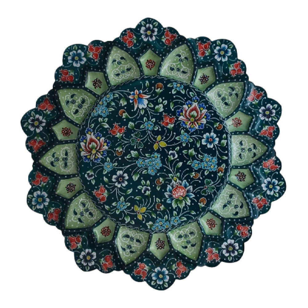 装饰铜盘——手绘波斯掐丝珐琅花卉款