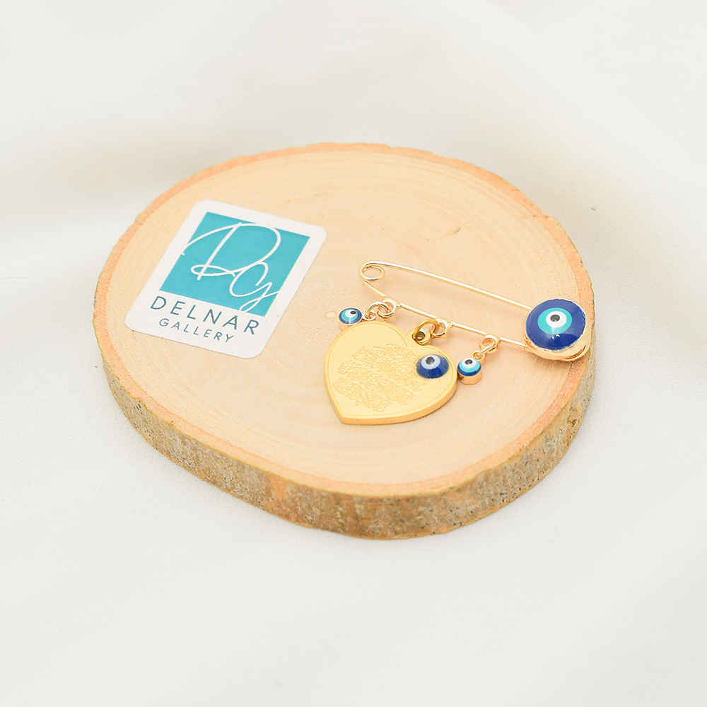 儿童伊斯兰安全别针胸针 – 心形