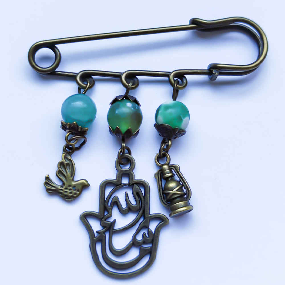 伊斯兰新生儿安全别针胸针 – 安拉