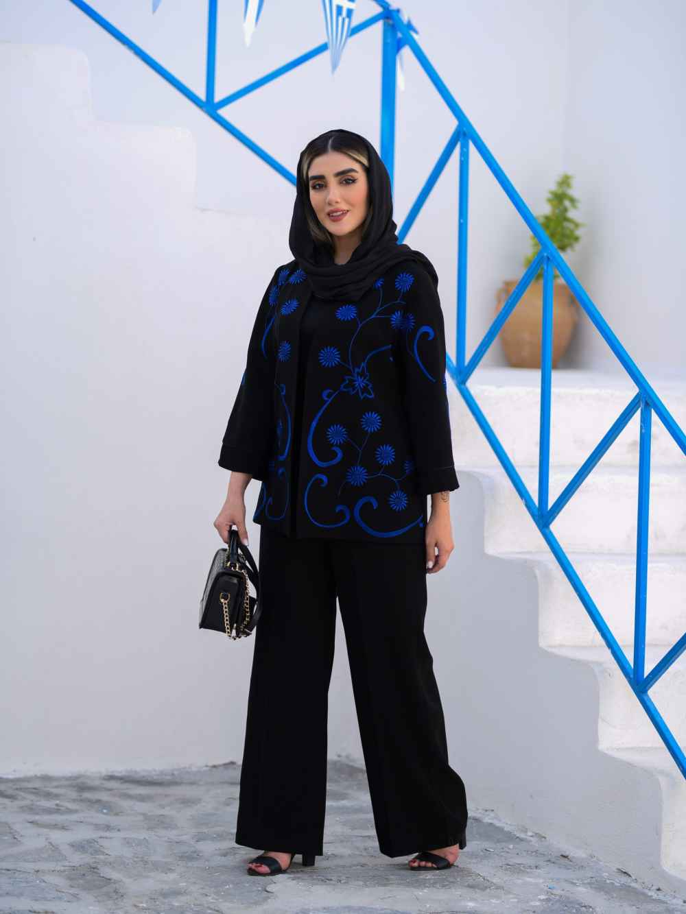波斯刺绣曼托与裤装套装 款式 Hanis