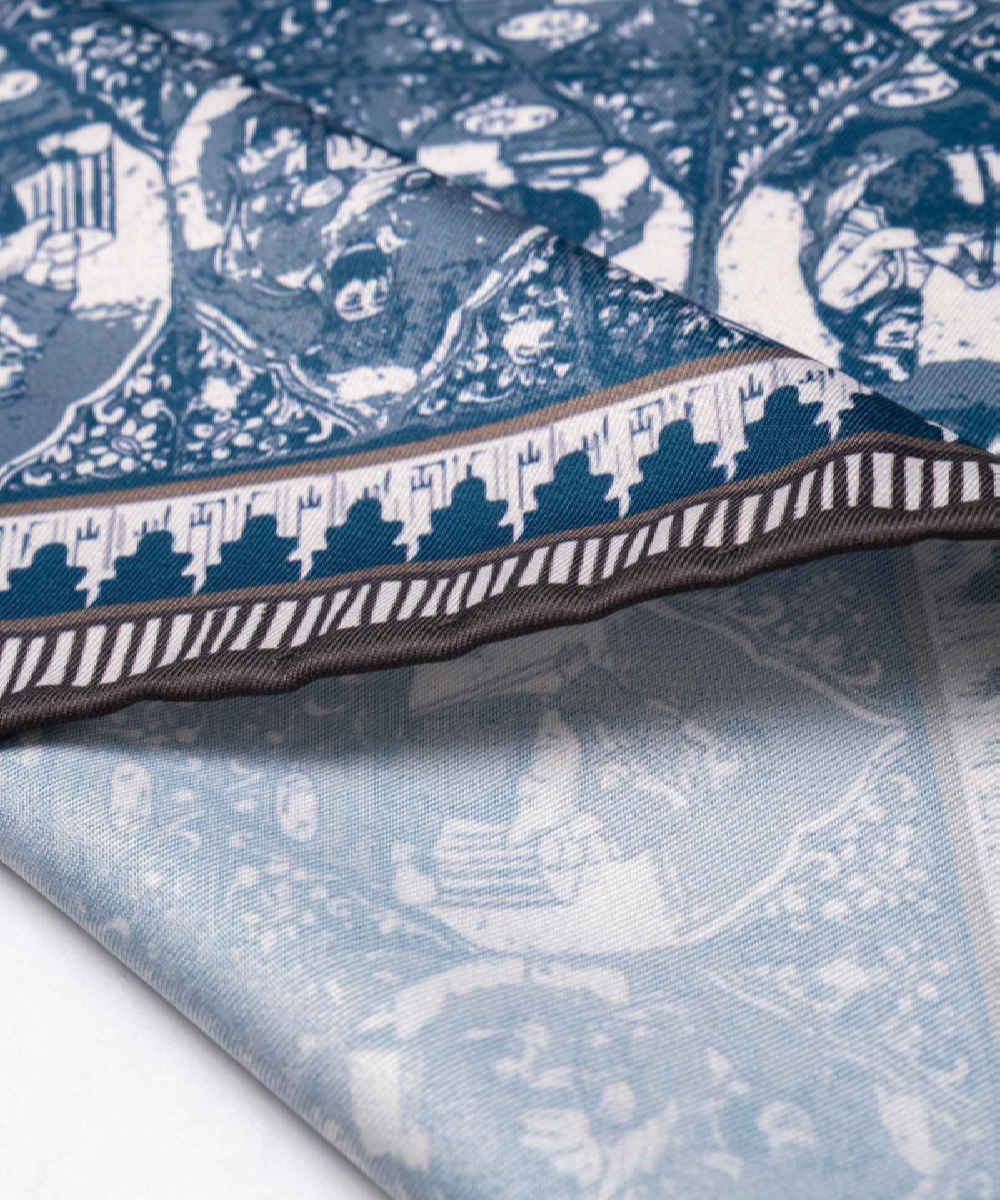 波斯女士真丝方巾 – 奢华亮丽 Golzar 款