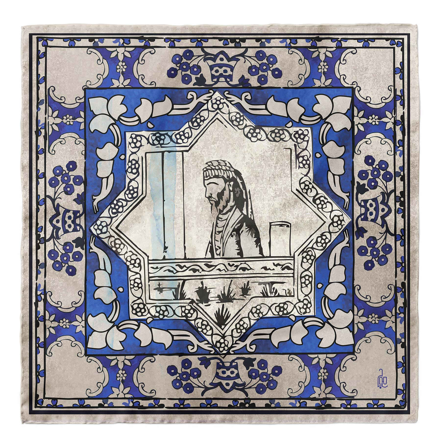 Main image of 波斯女士丝巾 – 奢华亮丽图案 Moaven 款