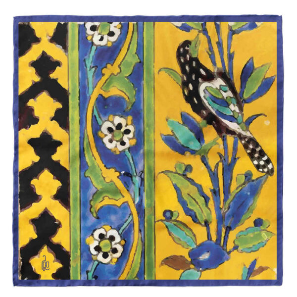 波斯女士丝巾 – 奢华亮丽图案 Zaagh 款