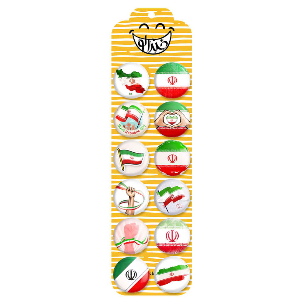 波斯国旗徽章套装(12枚装)