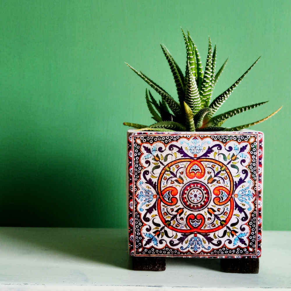 装饰波斯方形混凝土花瓶 – 模型 Farimah(法里玛)