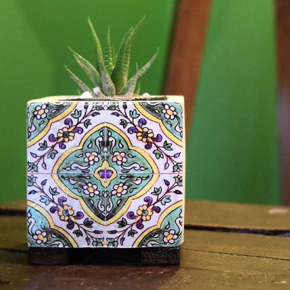 装饰波斯方形混凝土花瓶 – Kaashi(卡希)款