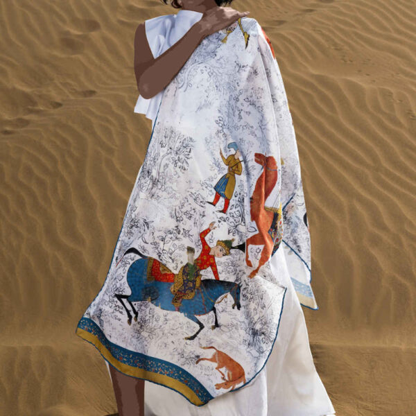 波斯艺术轻盈印花披肩 – Bahram 款