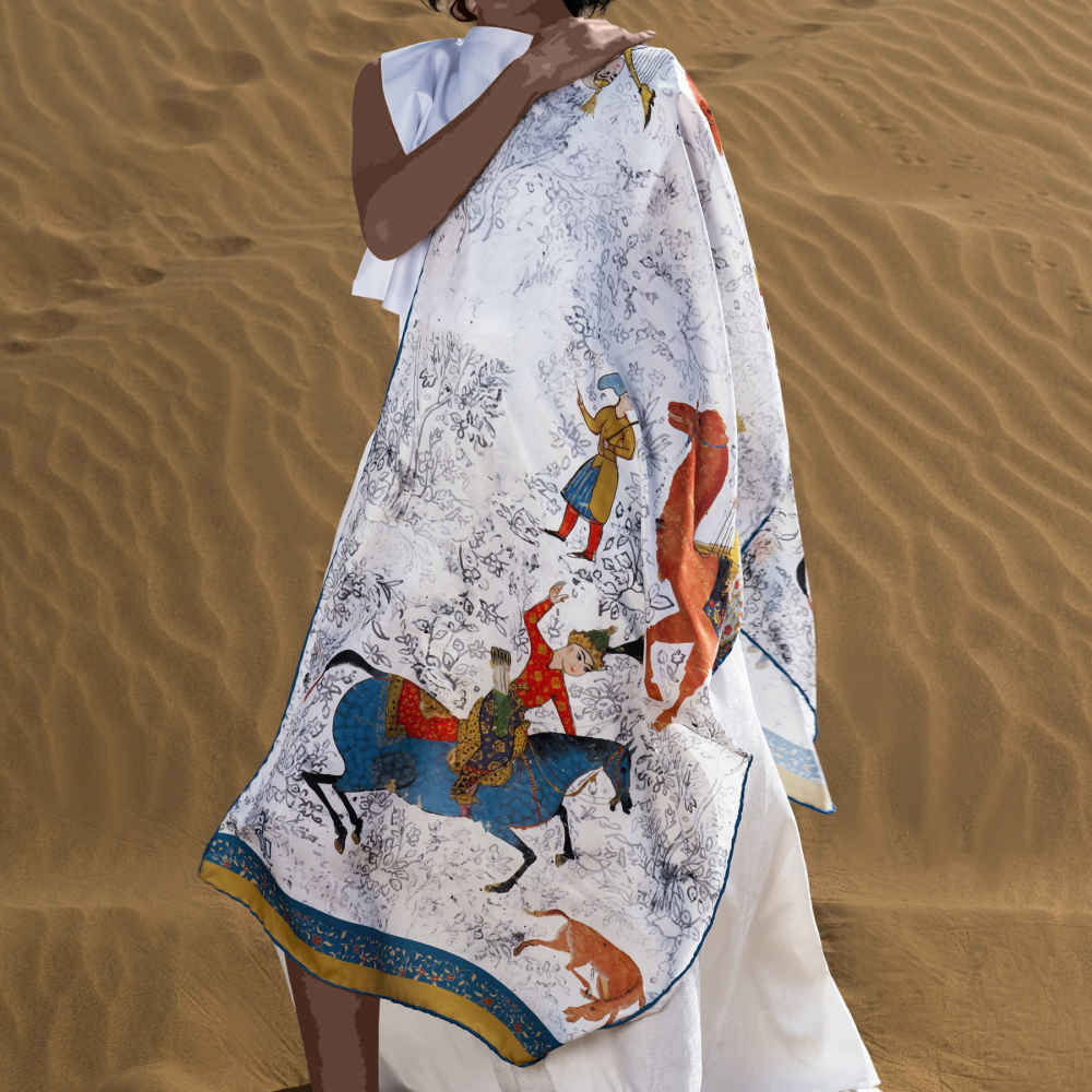 Main image of 波斯艺术轻盈印花披肩 – Bahram 款